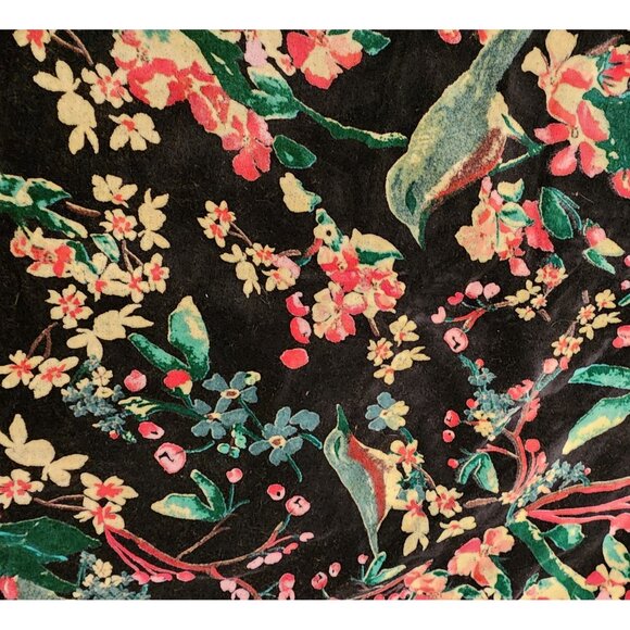 Set Of 2 Artistic Velvet Floral Quilted Black Pillow Covers.  21 inch - Picture 4 of 9